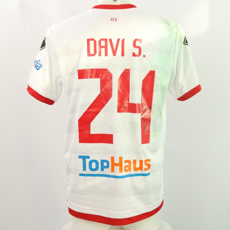 Davi's Signed Unwashed Shirt, Sudtirol vs Frosinone 2024