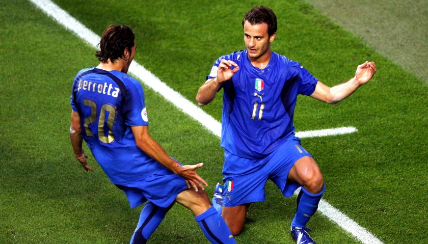 Gilardino's Autographed Match-Issued/Worn Italia Shirt, 2006 World Cup