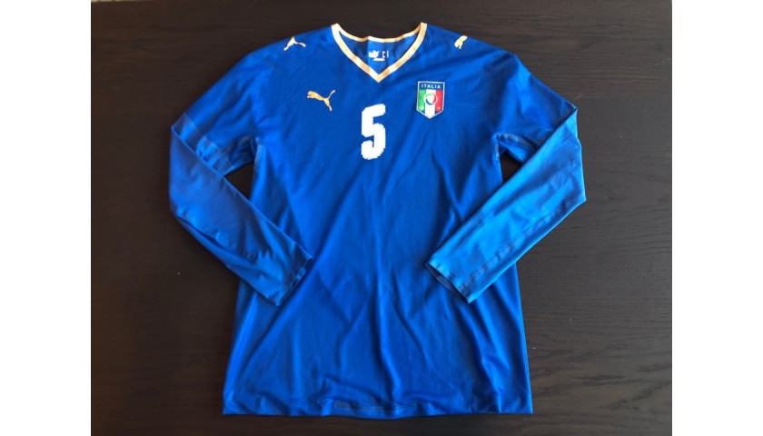 Cannavaro's Unwashed and Signed Match-Worn Shirt, Italy-Portugal 2008
