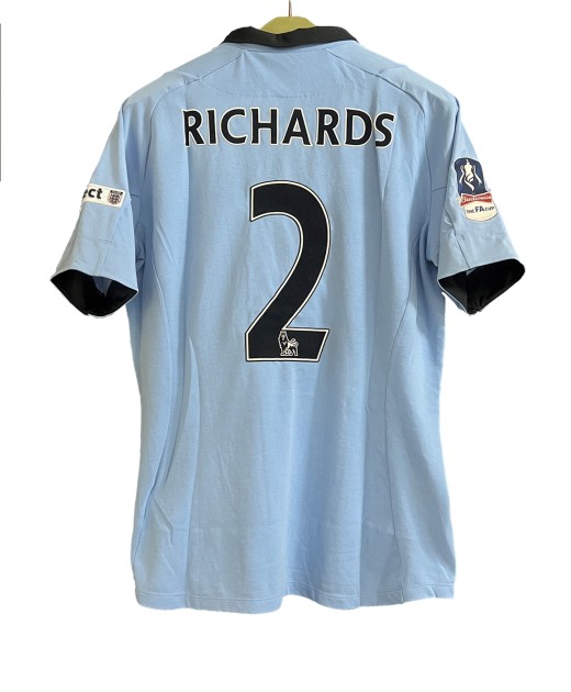 Richards' Manchester City FA Cup Final Match-Issued Shirt, vs Wigan Athletic