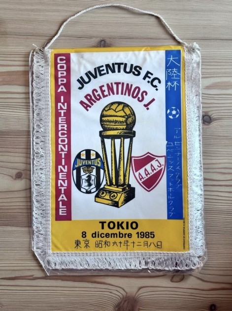 Juventus vs Argentinos' Official Pennant, Intercontinental Cup 1985