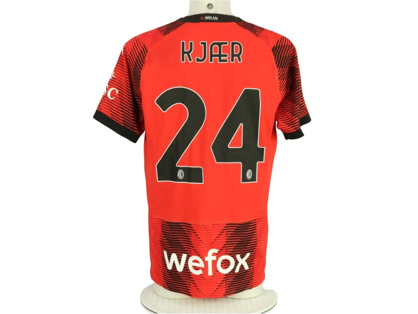 Kjaer's Match-Issued Shirt, AC Milan 2023/24