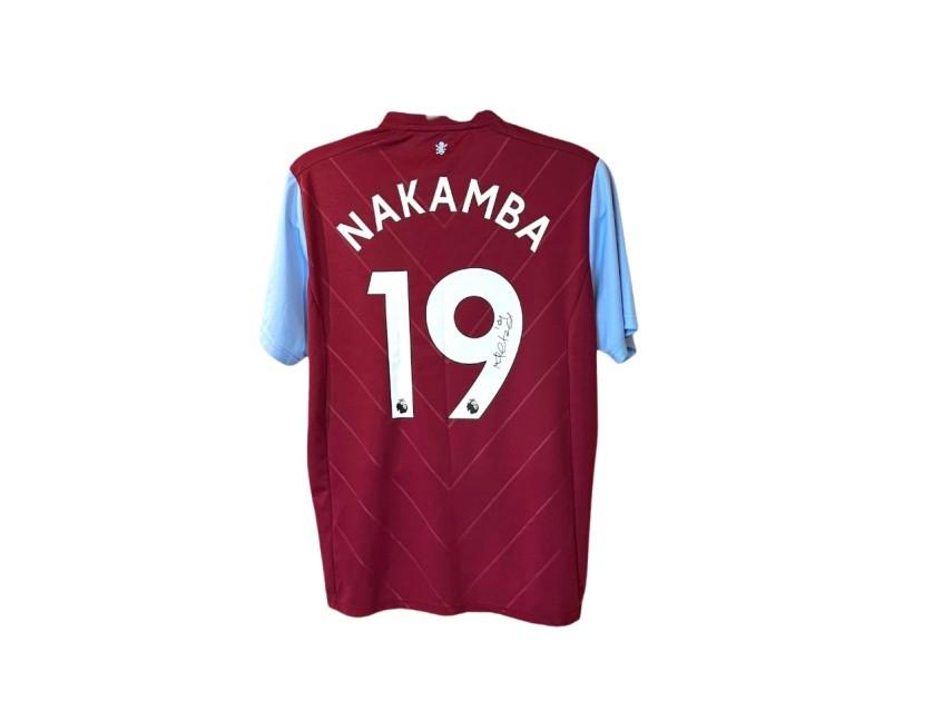 Maglia ufficiale firmata del meraviglioso Nakamba dell'Aston Villa 2022/23