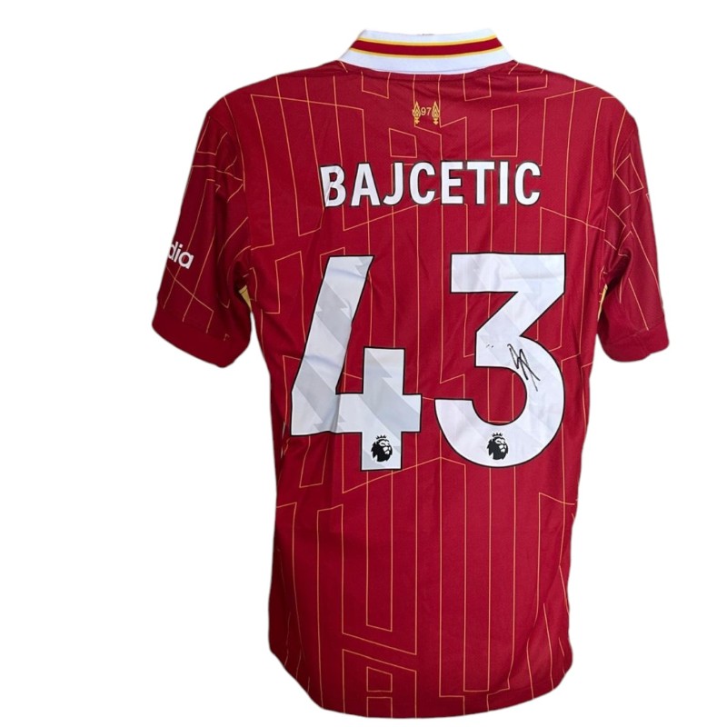 Stefan Bajcetic's Liverpool 2024/25 Signed Replica Shirt