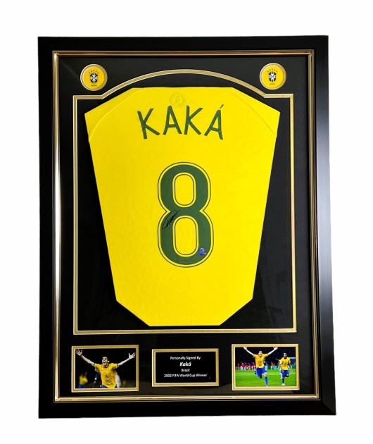 Kaká Brazil 2022/23 Signed and Framed Shirt
