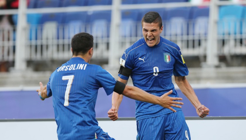 Favilli's Italy Match Shirt, U-20 World Cup 