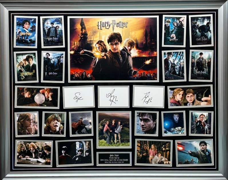 Harry Potter Cast Members Signed Photo Display