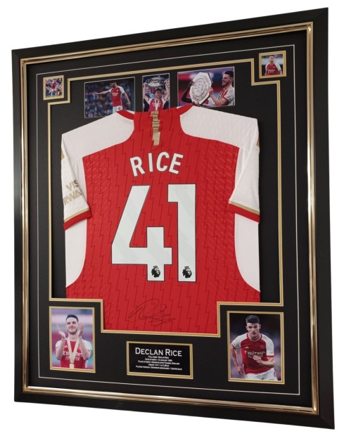 Declan Rice's Arsenal Signed and Framed Shirt