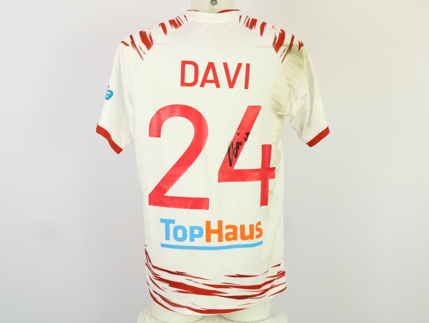 Davi's Unwashed Signed Shirt, Como vs Sudtirol 2024 