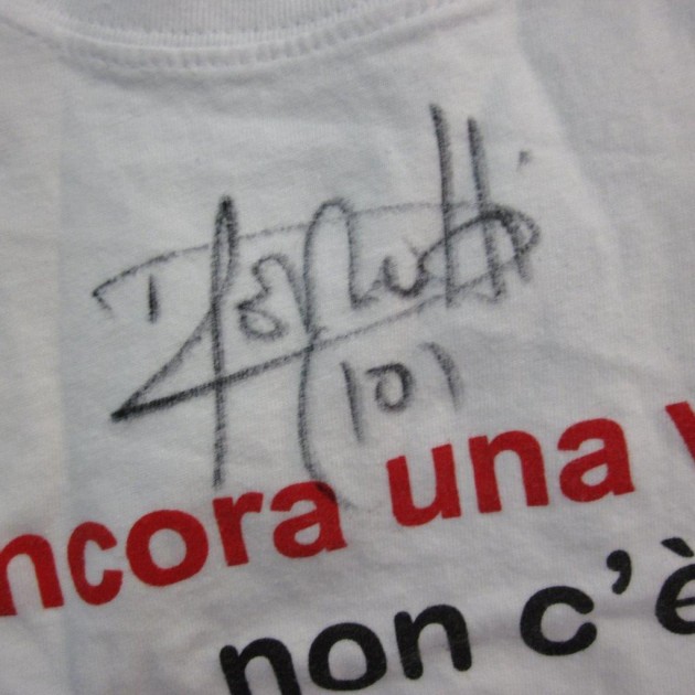 Perotti match worn shirt “Non c’è fango che tenga” , Genoa–Empoli Serie A 2014/2015 - signed