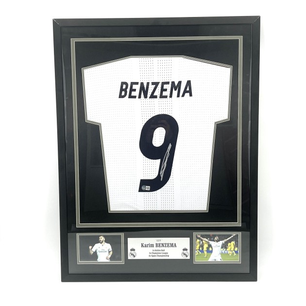 Karim Benzema's Real Madrid Signed and Framed Shirt