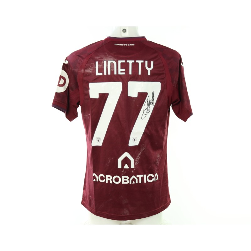 Linetty's Signed Unwashed Shirt, Torino vs Juventus 2025