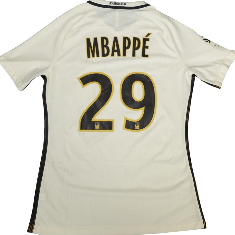 Mbappè's Monaco Match-Issued Shirt 2016/17