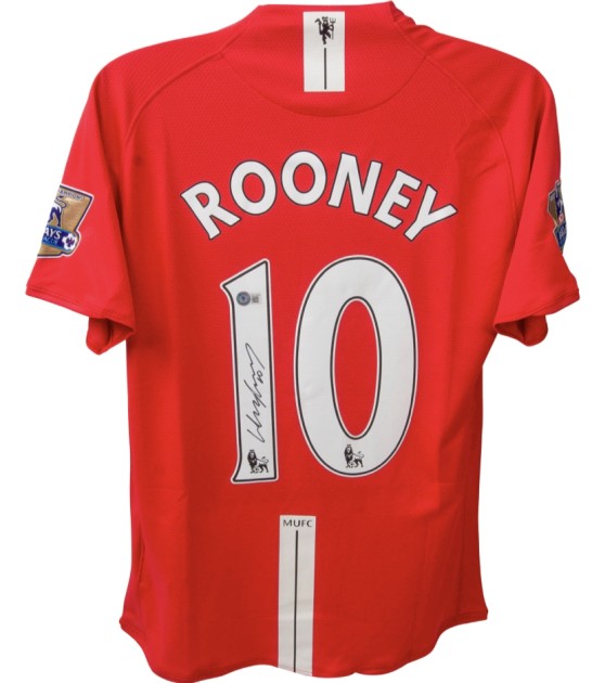 Replica della maglia firmata da Wayne Rooney del Manchester United