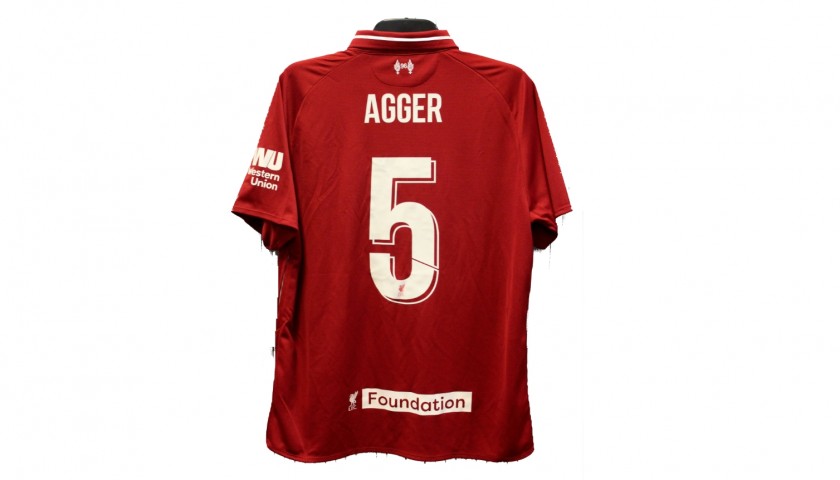 Agger's Liverpool Legends Game Worn and Signed Shirt