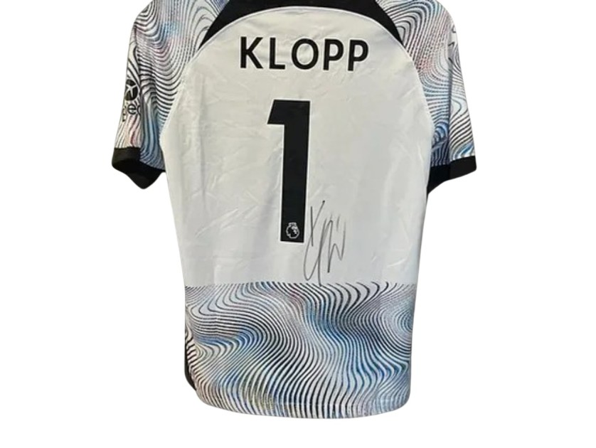 Jurgen Klopp's Liverpool 2022/23 Signed and Framed Away Shirt 