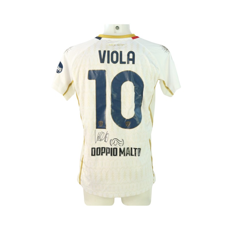 Maglia Viola Unwashed, Lecce vs Cagliari 2024 - Autografata