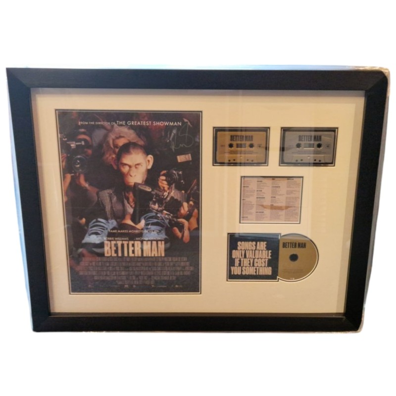 Robbie Williams Signed 'Better Man' Display