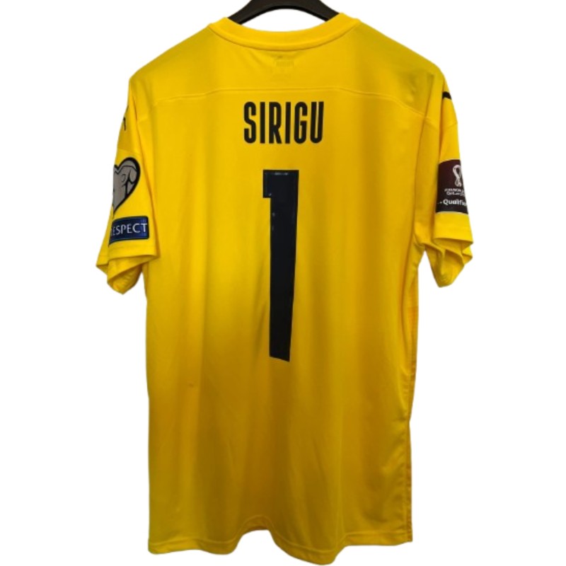 Sirigu's Italy vs Ireland Match-Issued Shirt, FIFA WC Qualifiers 2022