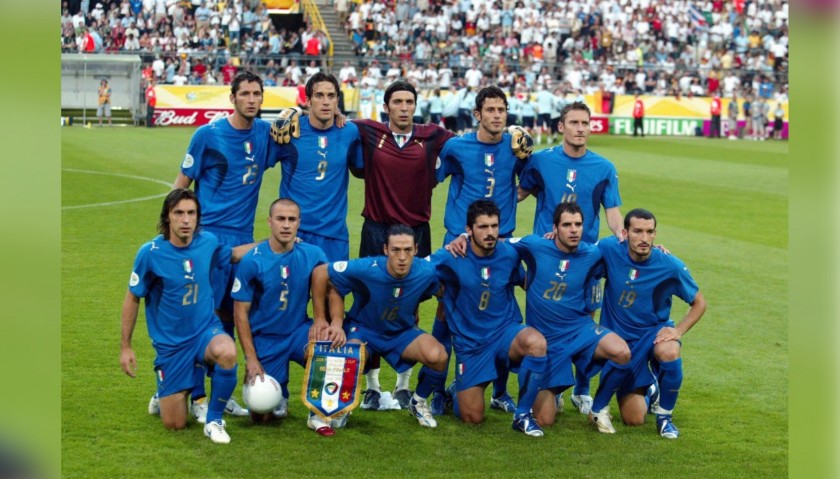 Germany-Italy 2006 Pennant - Signed by Lippi