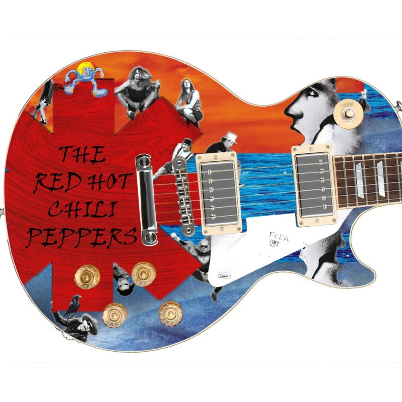 Flea of Red Hot Chili Peppers Signed Custom Graphics Guitar