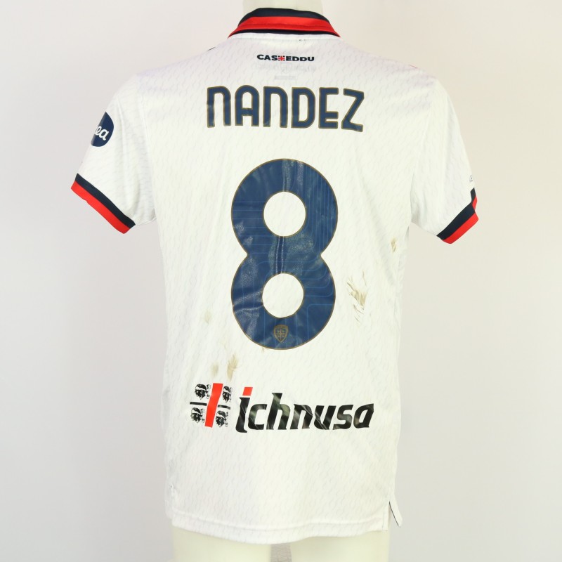 Nández's Unwashed Shirt, Monza vs Cagliari 2024 "Keep Racism Out"