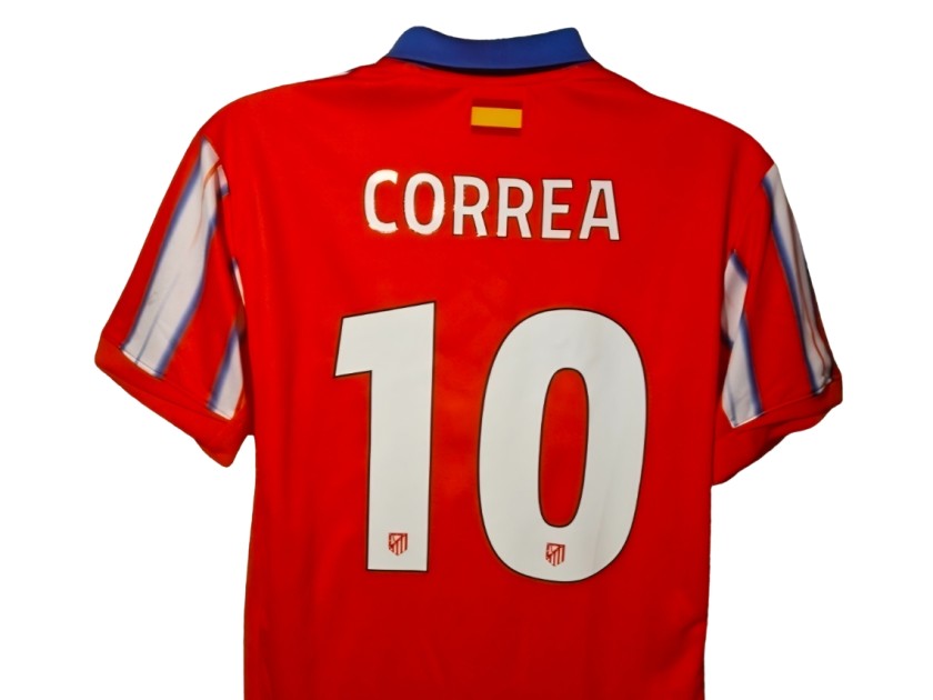 Angel Correa Signed Atletico Madrid 2024-25 Home Football Shirt