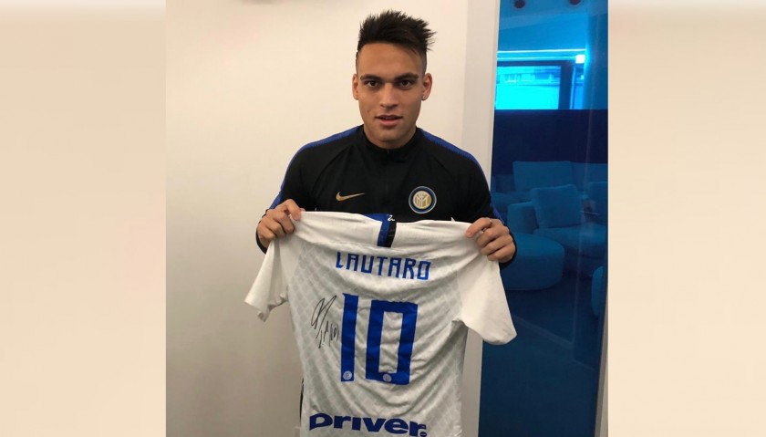 Lautaro's Worn and Signed Shirt, Sassuolo-Inter 2018 