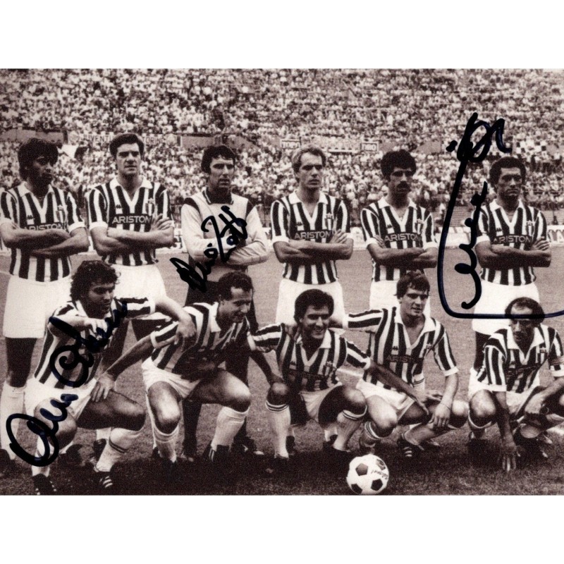 Fotografia autografata da Dino Zoff, Antonio Cabrini e Claudio Gentile 