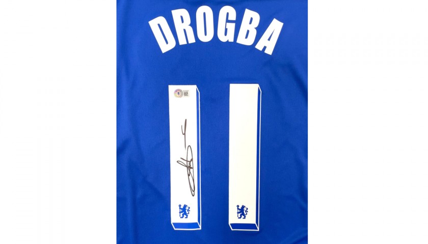 Didier Drogba Autographed Chelsea Soccer Jersey - BAS