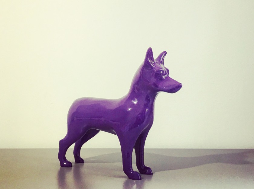 A.Resina "NinaForTheDogs" marble dust sculpture 31x30x0.9 cm