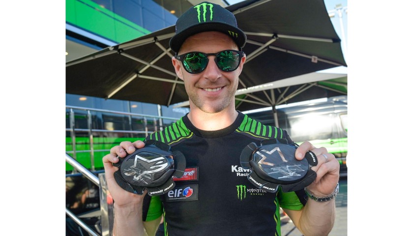 Knee Sliders Worn and Signed by Jonathan Rea at Portimao