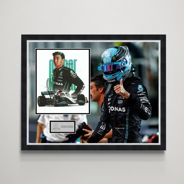 George Russell Mercedes AMG F1 Driver Signed Display