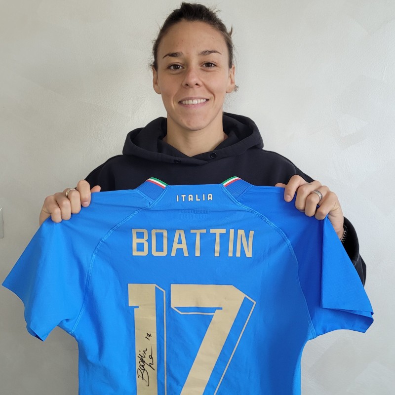 Boattin's Italy Signed Match Shirt, 2022