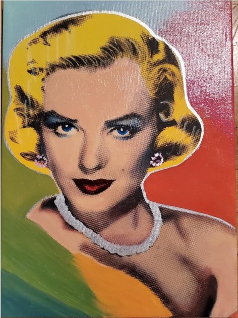 "Marilyn with Necklace" by Steve Kaufman