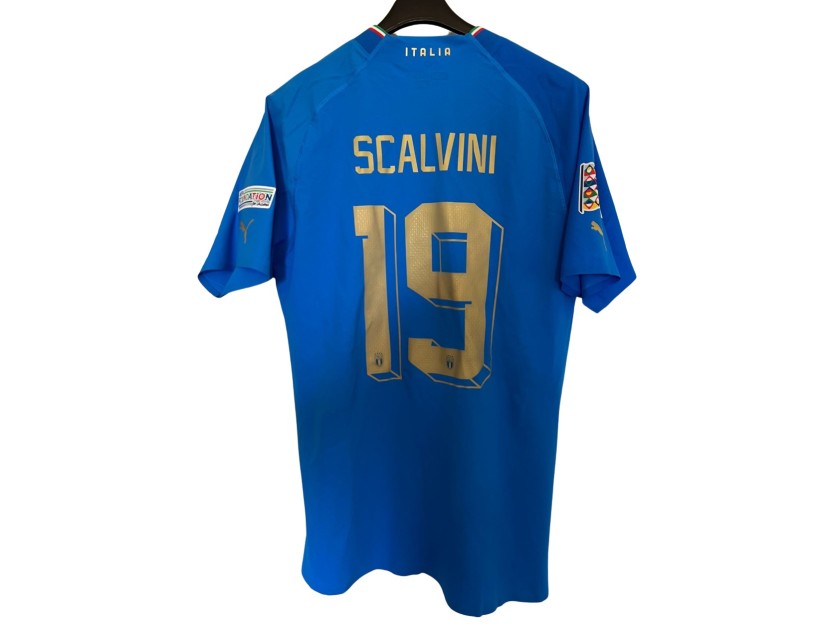 Maglia gara Scalvini - Germania vs Italia, Nations League 2022