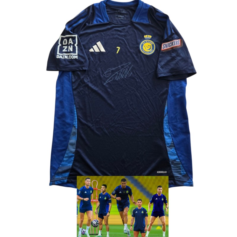 Ronaldo's Al-Nassr Signed Training Worn Shirt, 2024/25