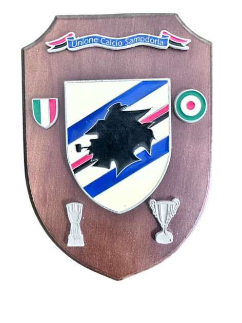 Sampdoria's Official Crest in Wood