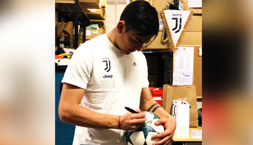  Official 2016/17 UCL Match Ball Signed by Dybala