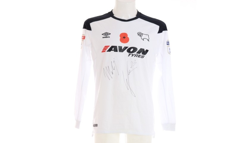 Vydra's Worn and Signed Derby County Poppy Shirt