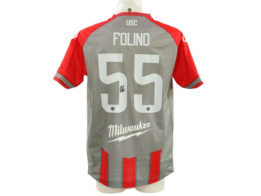 Folino's Signed Unwashed Shirt, Cremonese vs Sudtirol 2025