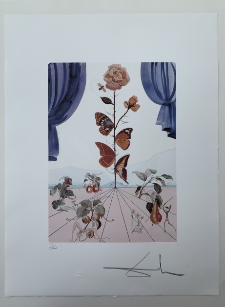 "Flordali II The Butterfly Rose" by Salvador Dalì - Signed