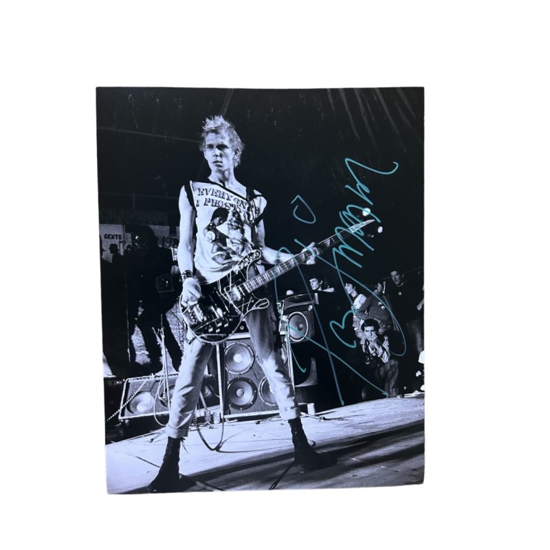 Paul Simonon of the Clash Signed Balck and White Photograph