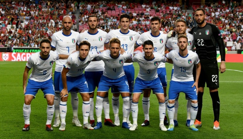 Maglia gara Barella, Portogallo-Italia 2018