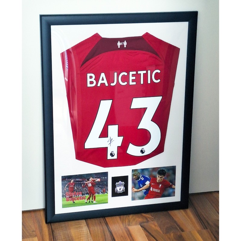 Stefan Bajčetić's Liverpool FC Signed And Framed Shirt