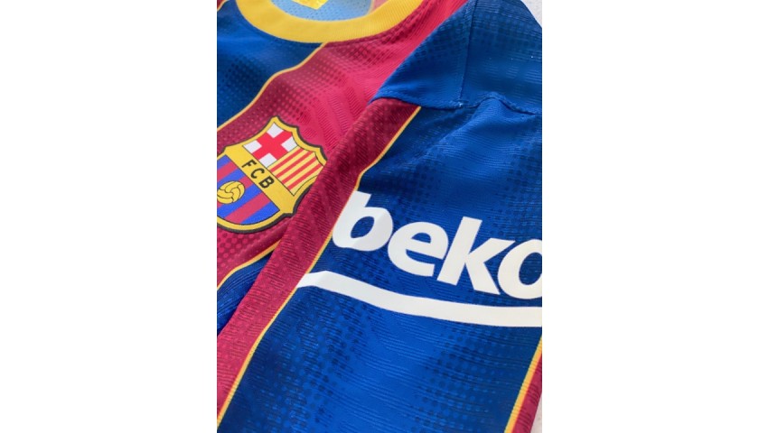 Messi's Match-Issued and Signed Shirt, Final Season Barcelona - CharityStars