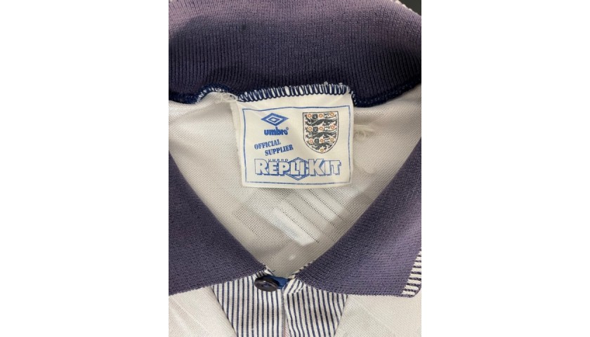 Paul Gascoigne Signed England Shirt 1990 World Cup - Gi