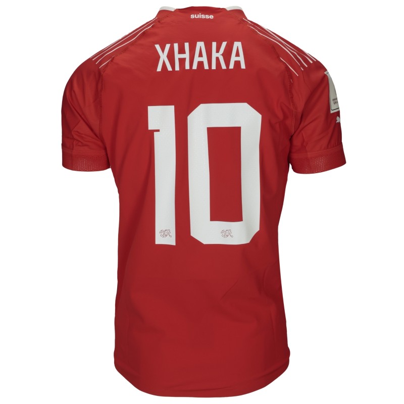 Xhaka's Match Shirt, Brazil vs Switzerland WC 2022