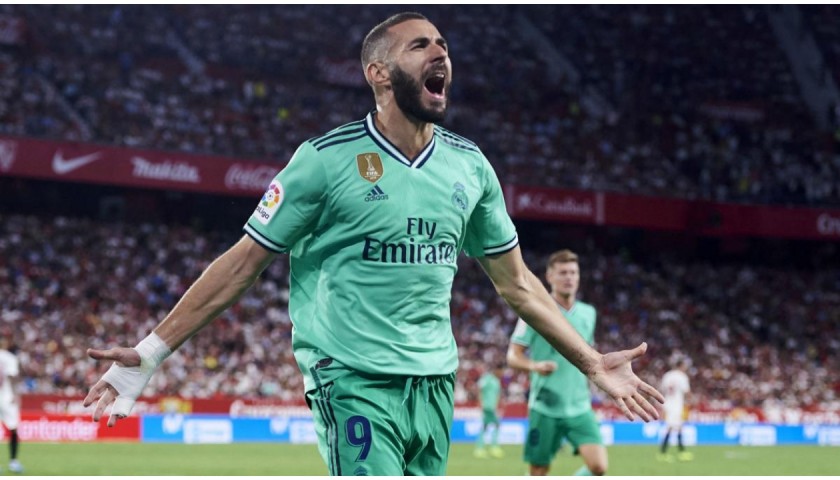 Benzema's Official Real Madrid Signed Shirt, 2019/20 - CharityStars