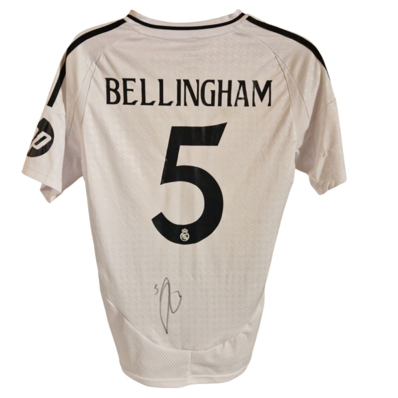 Maglia replica firmata Real Madrid 2024/25 di Jude Bellingham